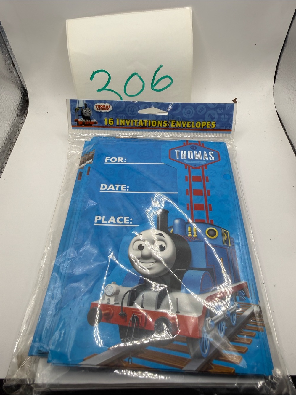 Thomas & Friends Blue Kids Party Invitations - 16 Pack